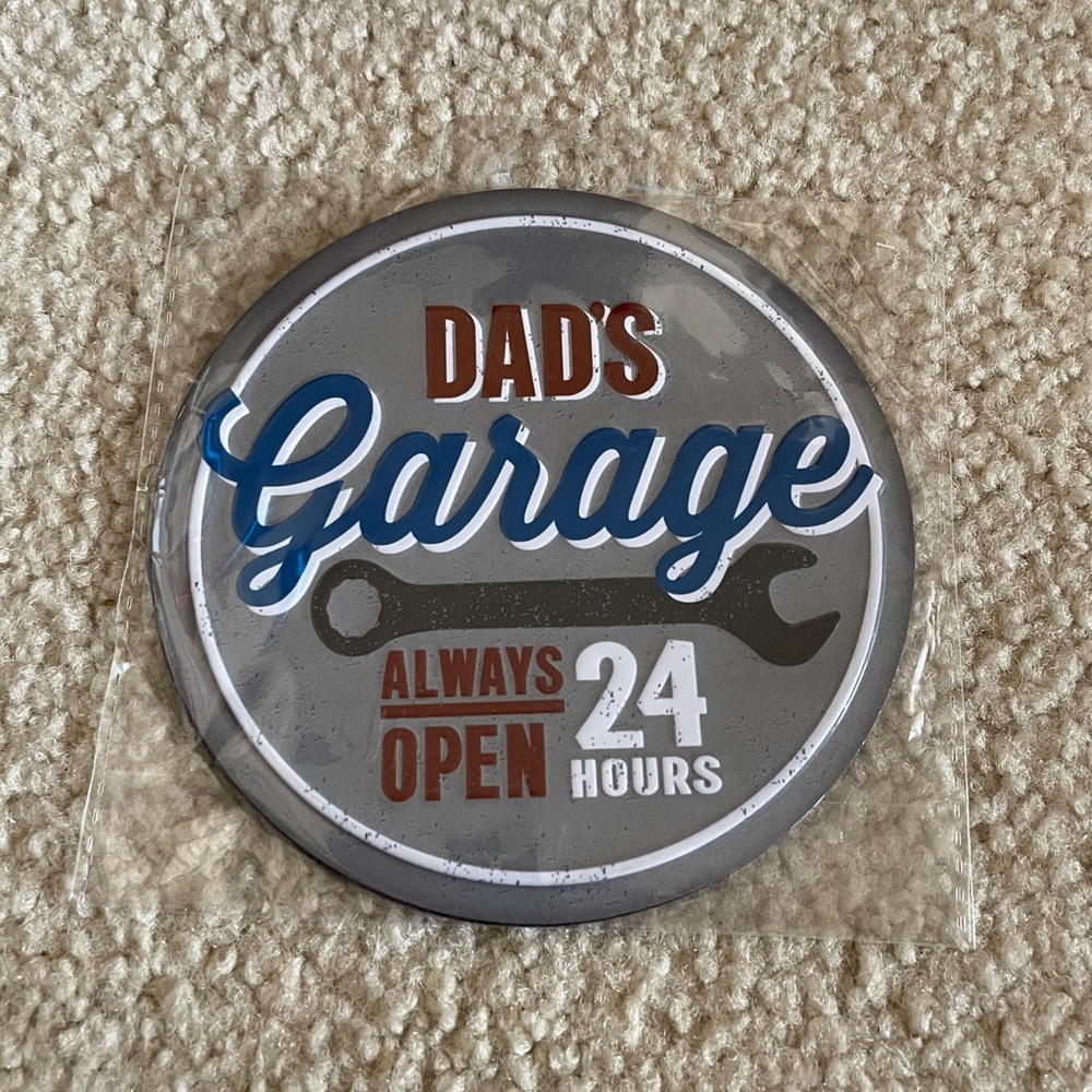 Brand New Dad’s Garage Always Open Magnet 4.75”